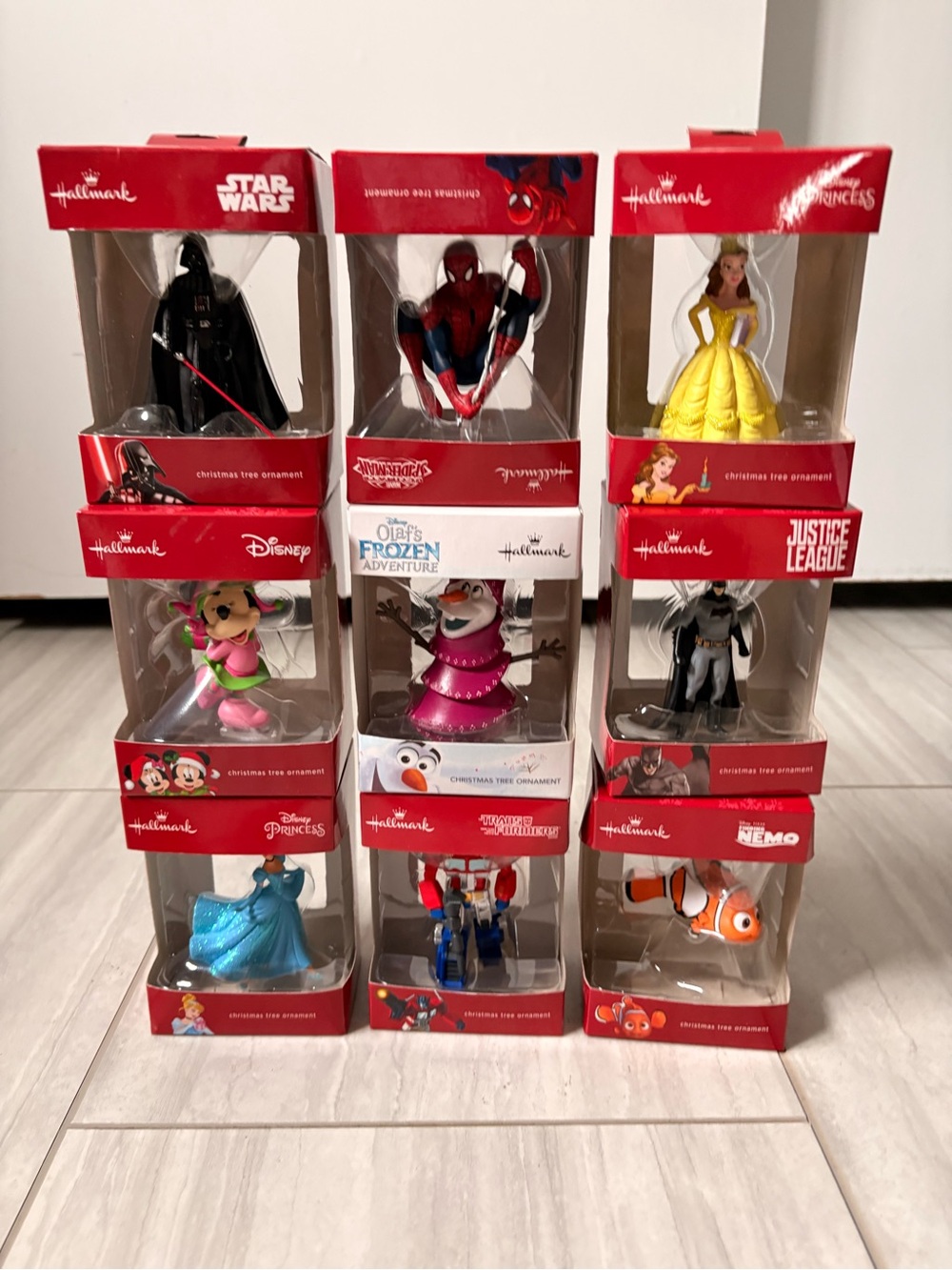 Lot of 9 hallmark ornaments NIB